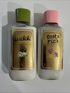 Bath and body works  Waikiki and Costa Rica body lotion set